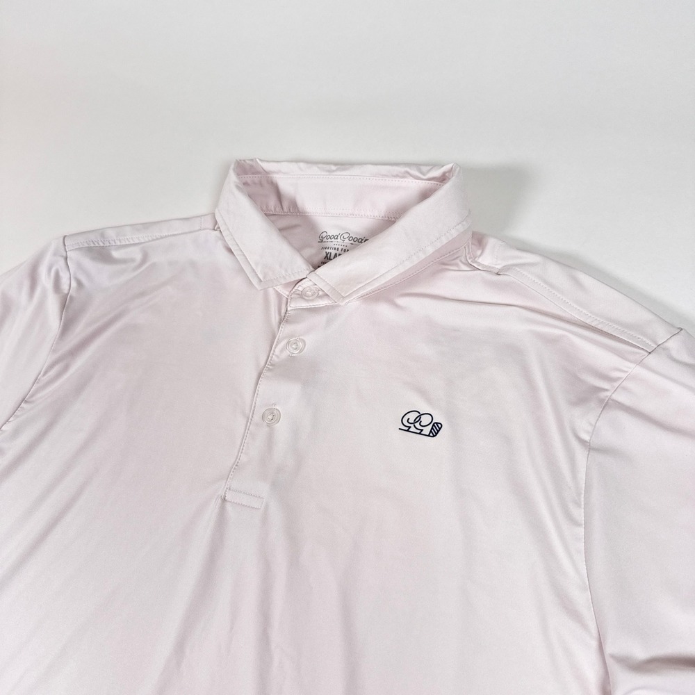 Good Good Golf Polo Mens XL Pink Short Sleeve Performance Stretch Athletic